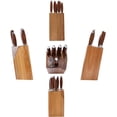 thumbnail image 2 of MSY BIGSUNNY 7pcs Knife Block Set, German Steel Chef Knife Set, Precious Pakkawood Handle for Kitchen Knife Block Set, 2 of 8