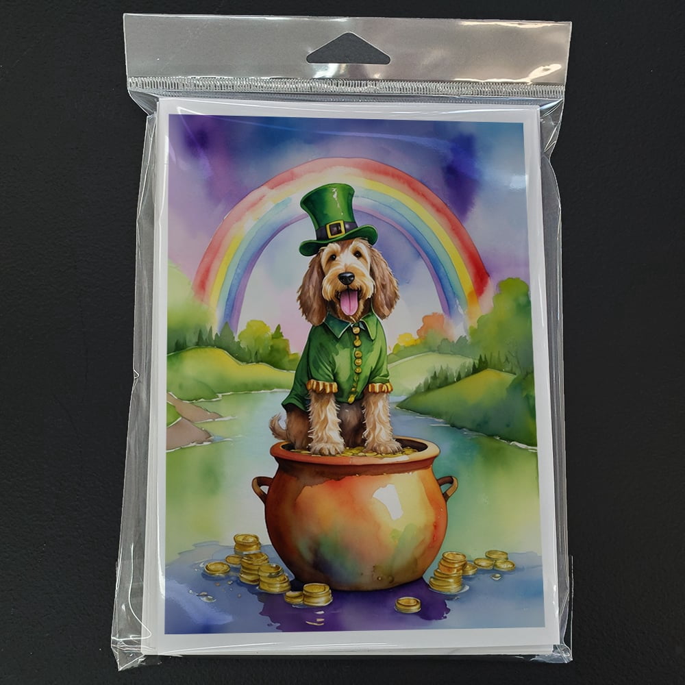 Otterhound St Patrick's Day Greeting Cards Pack of 8 7 in x 5 in