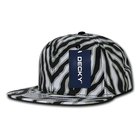 DECKY ZIGER ANIMAL PRINT HATS CAPS CAP HAT ZEBRA SNAPBACK For Men Women Black