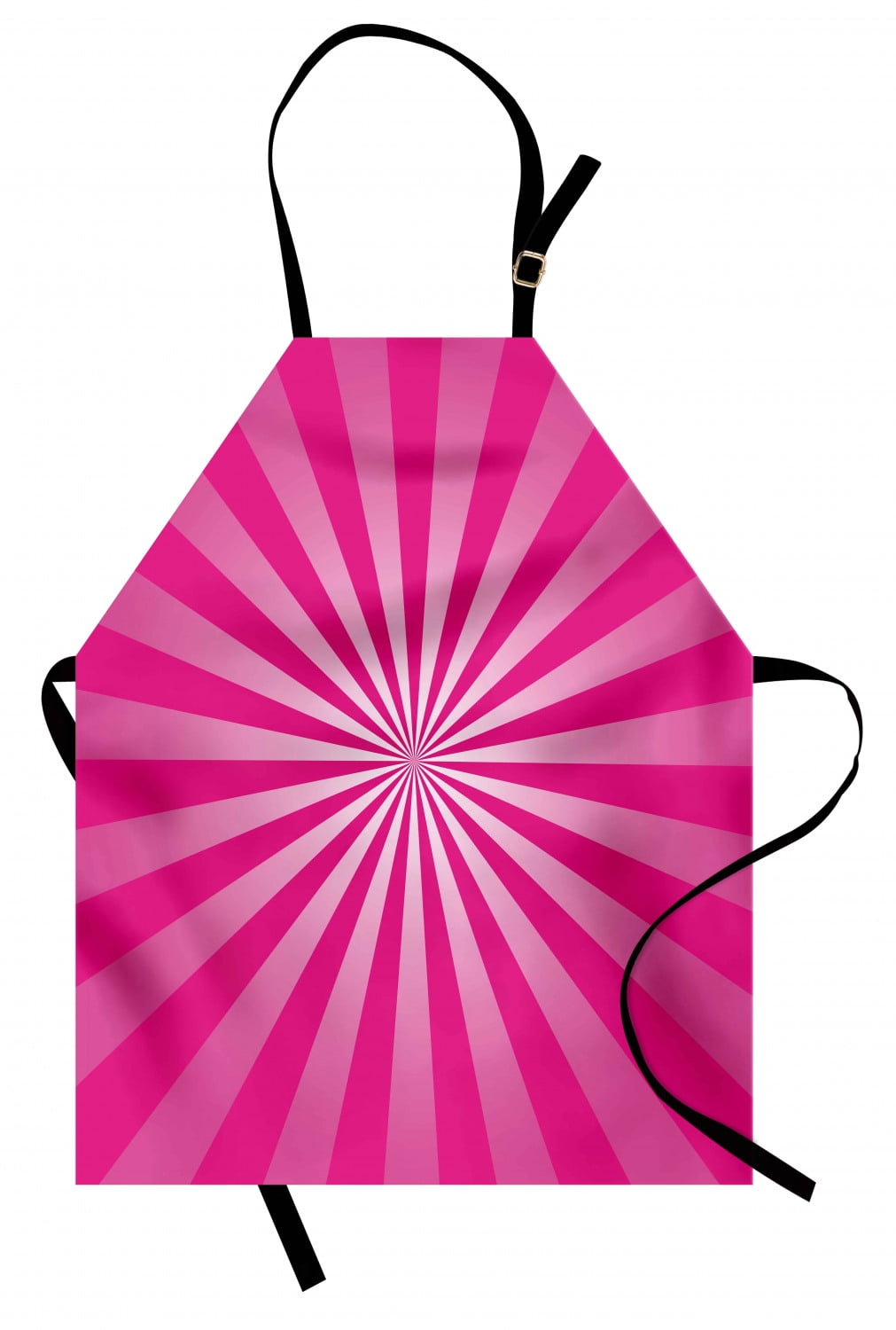Hot Pink Apron Retro Style Sunrays Inspired Pattern Grunge Effect