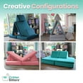 thumbnail image 5 of Critter Sitters Kids Lil Lounger | Play Couch | Modular Sofa | Fort Building, Open Ended Play | Sturdy Foam | Washable Covers | Durable | Flexible Seating for Playroom, Kids Room, 5 of 17