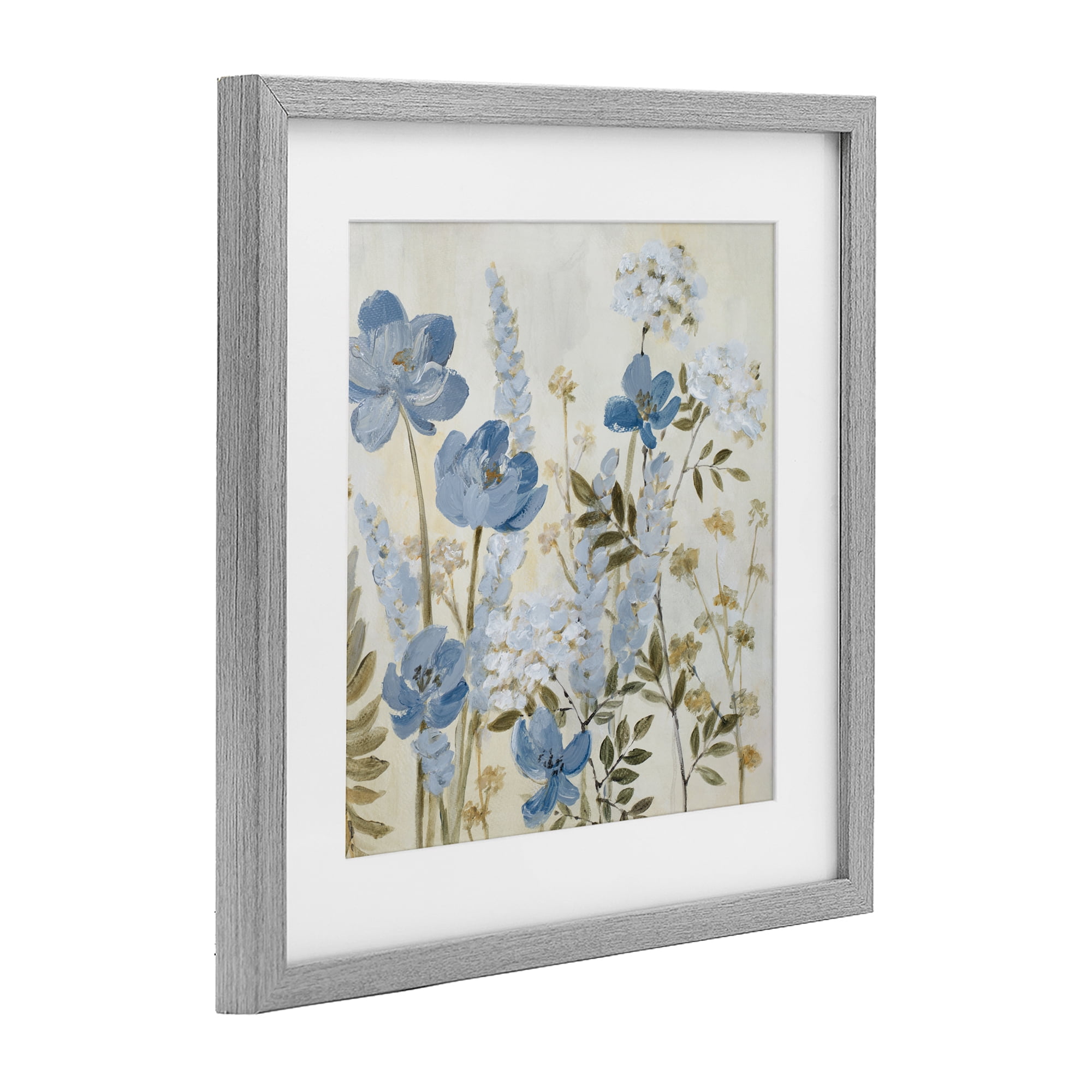 Stupell Industries Peace In The Blue Garden Gray Framed Print Under Glass, design by Lanie Loreth
