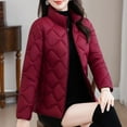 thumbnail image 6 of Lmnyox Women's Quilted Jacket Lightweight Long Sleeve Zip Up Puffer Jacket Plus Size Stand Collar Coat, 6 of 9