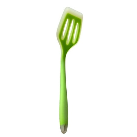 

10PCS Spatula Slotted Cooking Turner Silicone Frying Hollow Scoop Flipper Kitchen Accessory Green