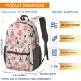 thumbnail image 3 of Husky and Floral Pink Pattern 17" School Backpacks for Teens,Waterproof Oxford Fabric,S-Shape Padded Straps for School,Travel,Hiking,Camping, 3 of 6