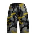 thumbnail image 4 of Garbnen Camo Men's Shorts Athletic Elastic Waist Drawstring Running Shorts Men Sports Comfy Lightweight Casual Shorts Men with Pocket Gray M, 4 of 4