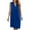 Blue, variant on Sakmal Casual Dresses for Women V-Neck Blue Mid-Length Loose Fit Sleeveless Solid Comfy Shift Dress