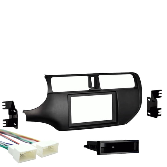 Fits Kia Rio 2016-2017 Matte w/o Push Start Metra Single or Double DIN Dash Kit with Harmony Radio Harness