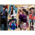 thumbnail image 5 of Halloween costume party cosplay Caribbean female male pirate adult Jack Captain triangular headscarf belt, 5 of 5