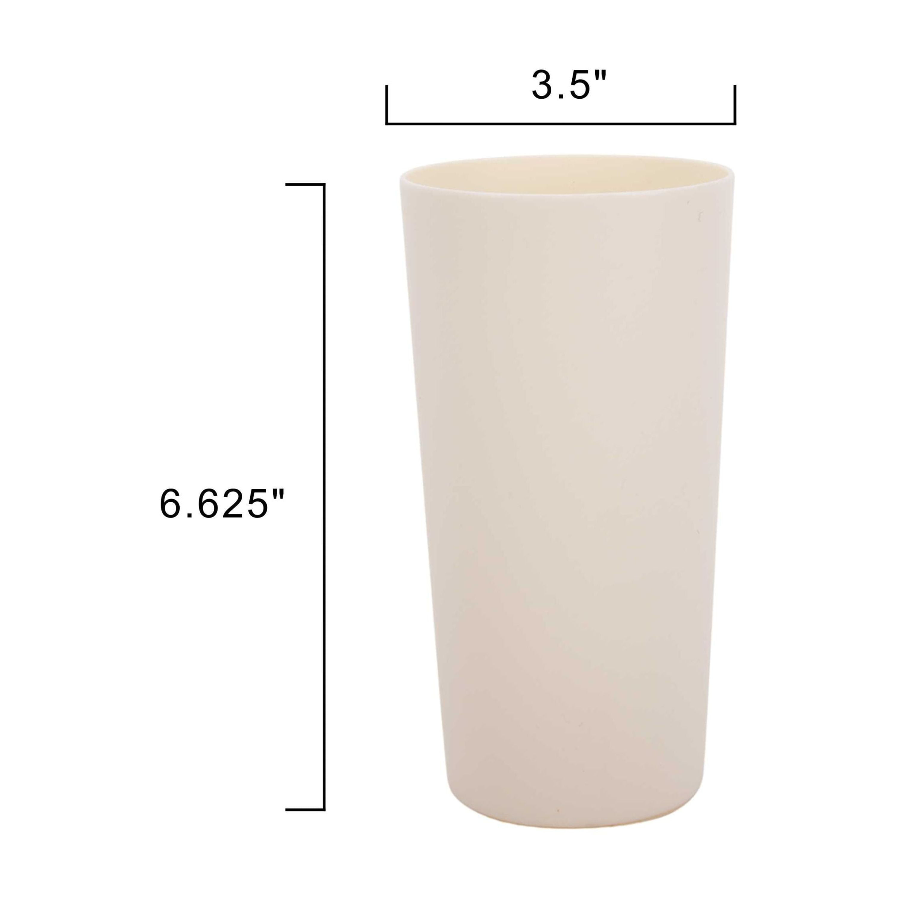 (18 pack) Mainstays - Cream Round Plastic Tumbler, 26-Ounce