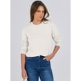 thumbnail image 5 of Luniro Sweaters for Women Long Sleeve Crewneck Pullover Basic Knit Top Trendy Sweater White M, 5 of 7