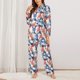 thumbnail image 2 of Fotbe Red Lobster Conjunto de Pijama de Manga Larga para Mujer con Estampado, Ropa de Dormir de 2 Piezas, Conjunto de Casa Suave y Cómodo con Bolsillos-Medium, 2 of 7