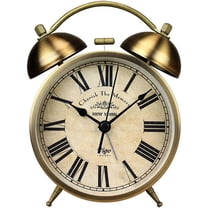 Dual Alarm Clock，4-Inch Twin Bell Alarm Clock, Table Desk Alarm Clock Battery Operated with Backlight Loud for Heavy Sleepers Bedroom