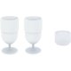 thumbnail image 1 of Paquete de 2 copas de vino de silicona plegables portátiles, copas de vino de viaje para picnic, juego para interior y exterior, XWHITE, 1 of 7