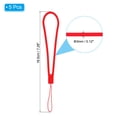 thumbnail image 2 of Uxcell 18.5cm Silicone Wrist Strap Lanyards, 5 Pcs Short Soft Lanyard Wristlet String Badge Lanyard, Red Style 2, 2 of 5