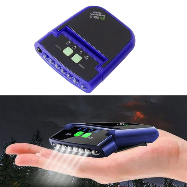Luz clip ultrabrillante, , recargable, impermeable, para gorra, linterna, linterna, para pesca, campamento, trabajo manual, DYNWAVEMX faro recargable