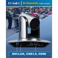 thumbnail image 2 of FoMaKo NDI Camera AI Auto Tracking HDMI PTZ Camera 20x Optical Zoom(2pcs) PTZ Controller PoE PTZ Camera Controller (FMK20UH NDI x2 +KC608 Pro) BN402, 2 of 8