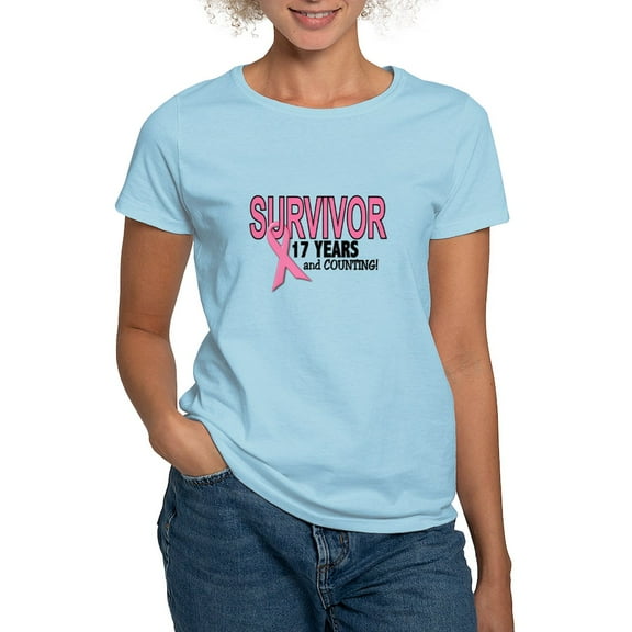 CafePress - Breast Cancer Survivor 17 Years Women's Light T Sh - Women's Classic T-Shirt