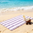 thumbnail image 6 of Taicans Purple Striped Cabana Beach Towel,30x60in Large Absorbent Soft Pool Towel,Quick Dry Sand-Free Lightweight Bath Towel for Adults Summer Beach Essentials, 6 of 6