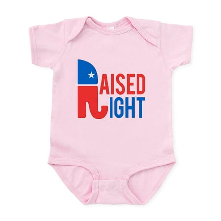 

CafePress - Raised Right Conservative Body Suit - Baby Light Bodysuit Size Newborn - 24 Months