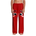 thumbnail image 4 of Boys Sweatpants Funny Cartoon Face 3D Print Pajama Pants with Pockets Elastic Waistband Soft Red,Size 4 T, 4 of 9
