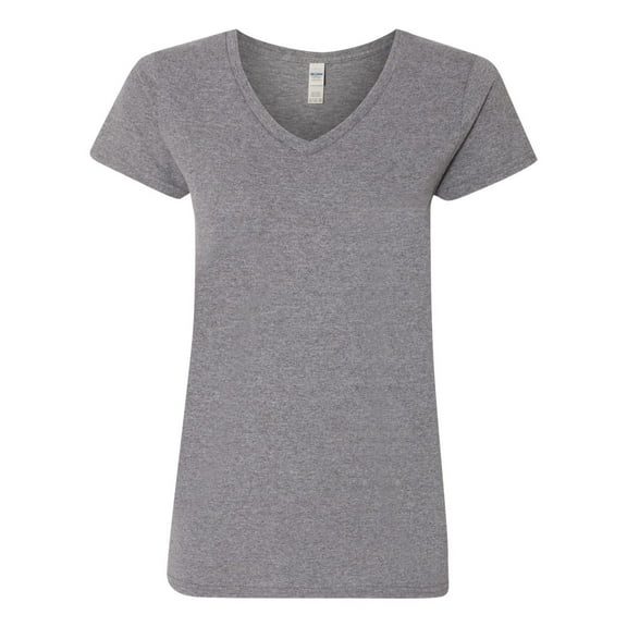 Gildan Heavy Cotton V-Neck T-Shirt for Women Semi-Fitted