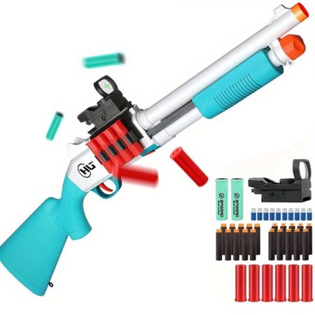 30-Inch Soft Dart Blaster Foam Blaster – Airsoft, Shell-Ejecting, Spring-Loaded for Outdoor Fun