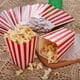 thumbnail image 4 of 50 cajas de palomitas de maíz a rayas rojas y blancas, pequeños envases de papel para dulces, bolsas de palomitas de maíz retro para fiestas, cumpleaños, noche de cine Afortunado Sencillez, 4 of 5
