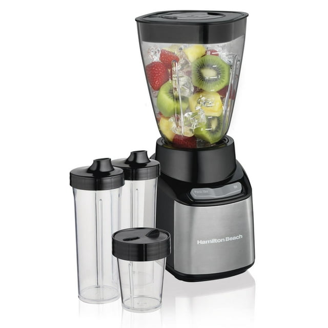 Système mélangeur de comptoir Hamilton Beach MultiBlend®, lames en acier inoxydable, 4 contenants en plastique sans BPA