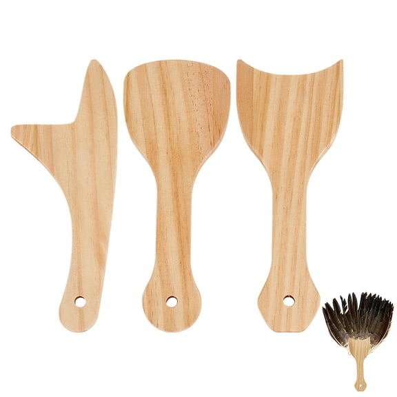 3pcs Fan Handles 7.87×3.15×0.47 Inch Hand Fan DIY Handles Wood Jumbo Craft Sticks Fan Handle Craft Sticks for DIY Handicrafts