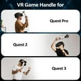 thumbnail image 3 of VR Game Handle Accessories for Meta Quest 3 / Oculus Quest 2 Controllers Extensions, Dual Handles Extension Grips for VR Game Beat Saber Golf Club Baseball & Gorilla Tag White, 3 of 9