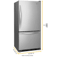 Whirlpool® Brand New WRB322DMBM - 33-inches wide Bottom-Freezer Refrigerator with Spill Guard™ Glass Shelves - 22 Cu. ft - image 4 of 4