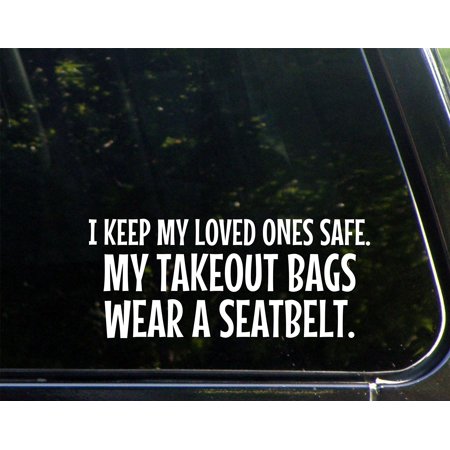 I Keep My Loved Ones Safe. My Takeout Bags Wear A Seatbelt - 8-3/4