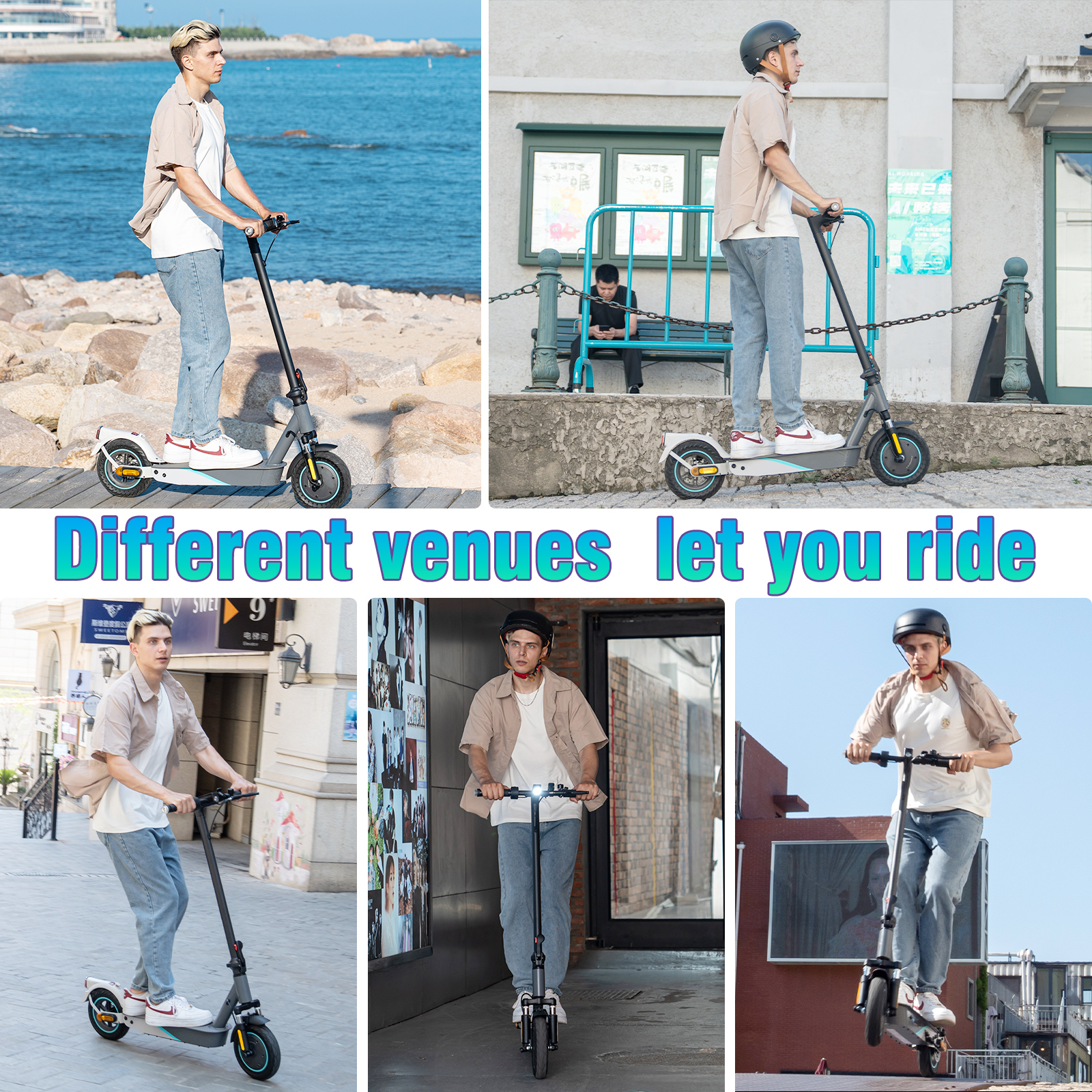 RCB R12Pro Electric Scooter for Kids,Max Speed 12 mph,10 Miles Range,Rainbow LED Lights&Display,Foldable&Portable,Black