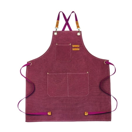 

Full Body Oil Proof Apron Milk Tea Coffee Shop Home Kitchen Gardening Cowboy Apron Striped Apron Cooking Apron for Men And Women Painting Apron Man Apron Grill Apron Women Chef Apron with Pockets for