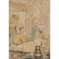 thumbnail image 2 of Richard Dadd 11x14 Gold Ornate Wood Frame and Double Matted Museum Art Print Titled - Eastern Letter Writer (1863), 2 of 4