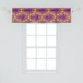 thumbnail image 2 of Ambesonne Abstract Window Valance, Creative Bicolour Circles, 54" X 12", Violet Earth Yellow, 2 of 3