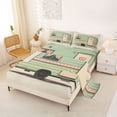 thumbnail image 2 of Erosebridal Kids Cartoon Green Car Queen Sheet Sets 4 Pieces,Teens Adventure Theme Cottage Bed Set,Ultra Soft Home Decor, 2 of 5