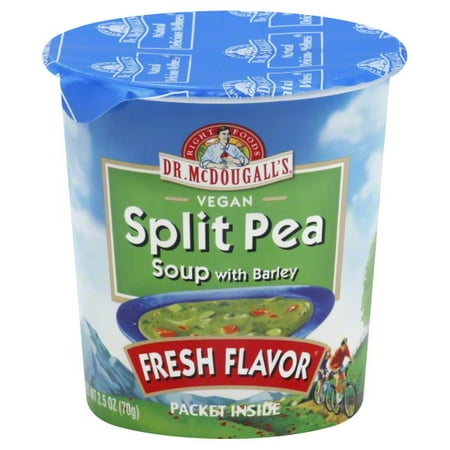 - Dr. McDougalls Split Pea With Barley Big Cup Soup#44; 2.5 oz#44; - Pack of 6