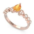 thumbnail image 2 of Diamond-Capitals 1.25 Carat (F-G/VS1) Natural Diamond Citrine Gemstone Trendy Anniversary Ring for Ladies 14K Rose Gold Size 8, 2 of 8