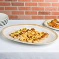 thumbnail image 2 of G.E.T. Heavy-Duty Shatterproof Plastic Oval Melamine Serving Platter, 18" x 13", Pottery Cream, 2 of 5