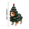 thumbnail image 3 of Cute Animal Christmas Tree Figurine – Resin Mini Statue with Festive Costume for Holiday Home Décor, Table Display, Stocking Stuffers or Christmas Gift, 3 of 5