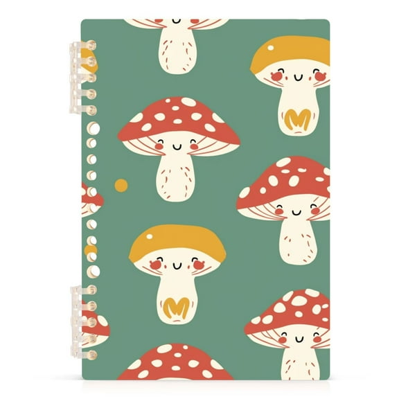 Mushroom Cute Spiral Journal Notebook College Ruled Notebook 8.3" x 5.7" A5 Lined Thick Paper Page
