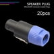 thumbnail image 5 of Conector Del Altavoz El Tapón Ohm Conectores Adaptador Cable Audio 20 PC para Amplificador, 5 of 9