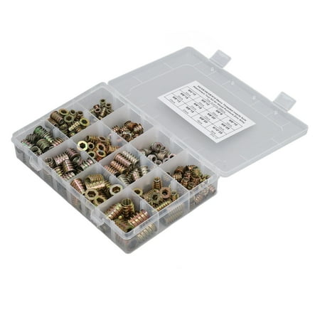 

Threaded Inserts Nuts 265Pcs Wear Resistance Threaded Nuts Set For Office For Furnitures