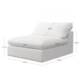 thumbnail image 6 of Sectional Sofa 3-Seater Modular Armless Sofa Set Free Combination Soft Couches Lounge for Home Apartment,Off-white, 6 of 8