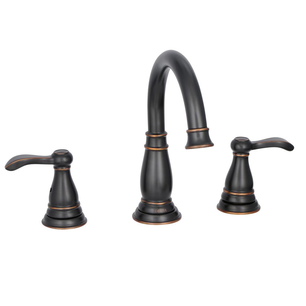 Delta Porter 8" 2Handle Bathroom Faucet w/Drain Assembly Oil Rubbed