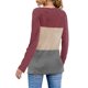 thumbnail image 2 of Blusa casual delgada Jumpingount AP003524-25 de manga larga con cuello en V y bloque de color Rojo XXL, 2 of 5