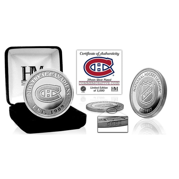 The Highland Mint - Montreal Canadiens Silver Mint Coin & Display Box - Authentic NHL Collectible