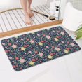 thumbnail image 4 of Pioneer Flower Floral Print Pattern Bathroom Rugs Mat, Non Slip Microfiber Bathroom Rug with Rubber Backing, Soft Mats for Bathroom Floor Tub Shower, 17"x30", 4 of 5